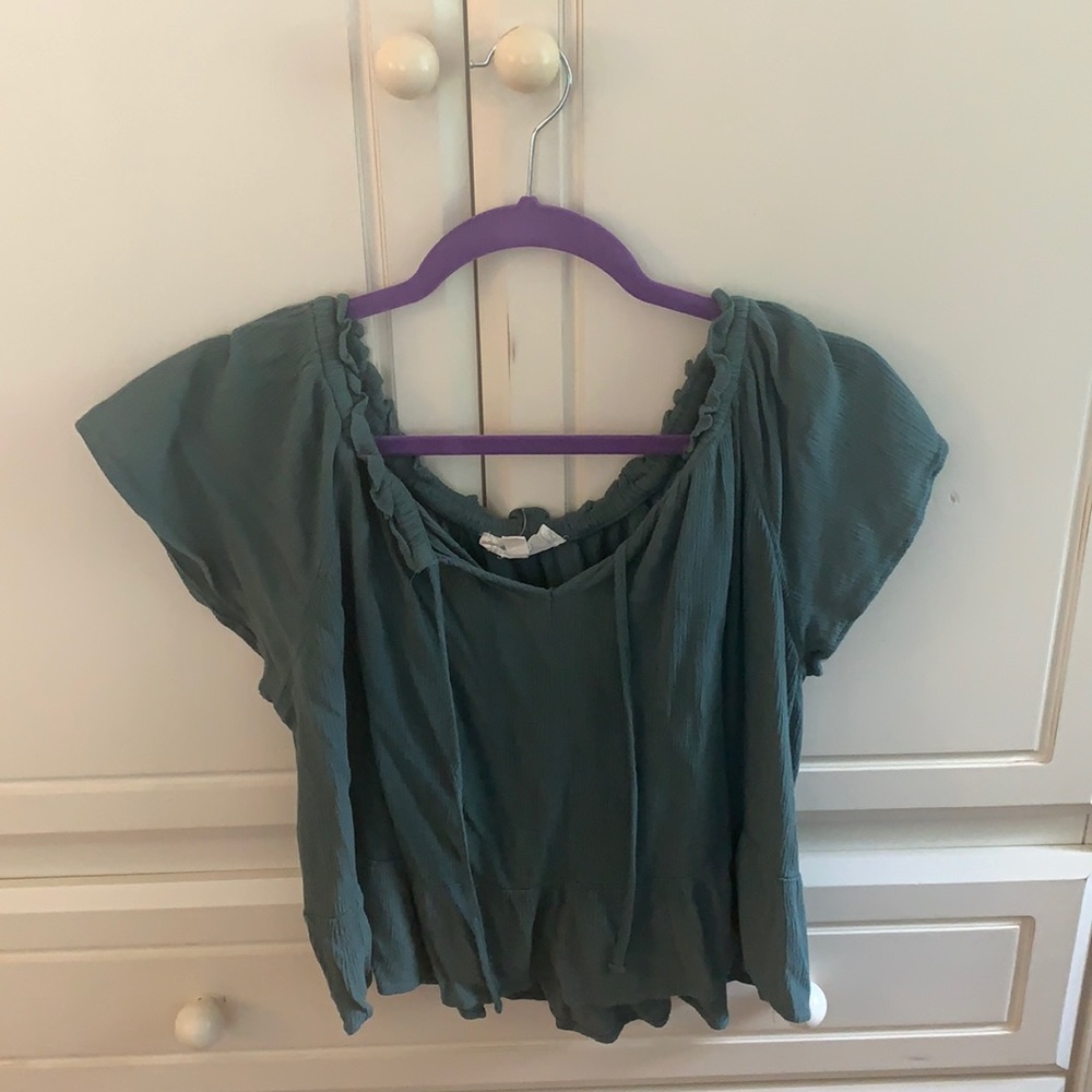 Hippie Rose Olive Green Blouse